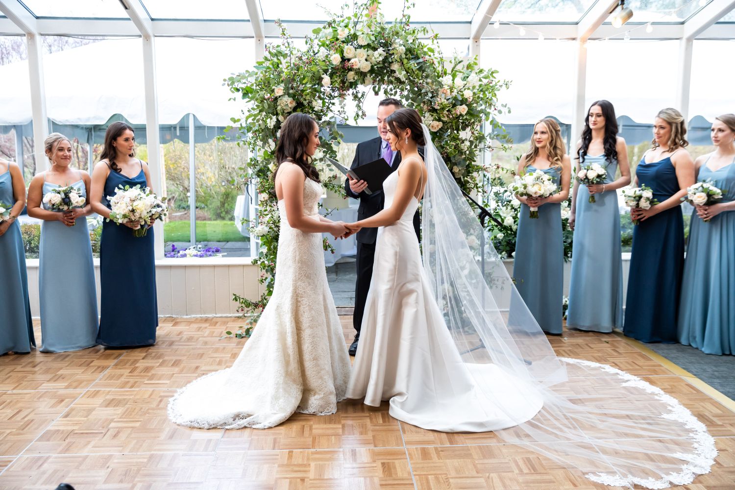 New York wedding at Crabtree Kittle House - Astrid & Mercedes Sunny gown