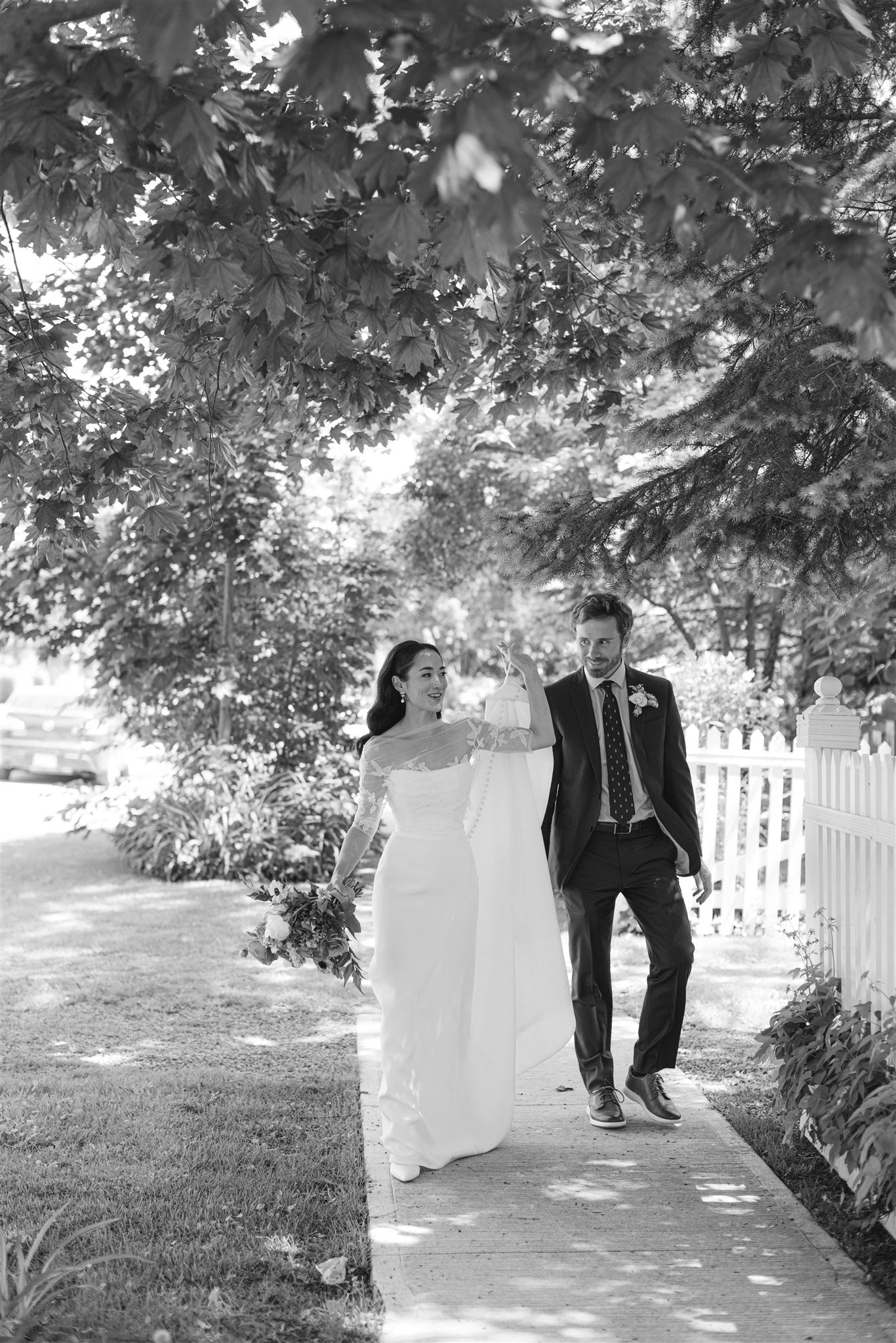 Toronto Wedding at Pillar and Post Hotel - custom Lea-Ann Belter Bridal gown